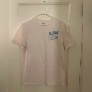 Goodfellow & Co White and Blue 'Happy Hour' Tee